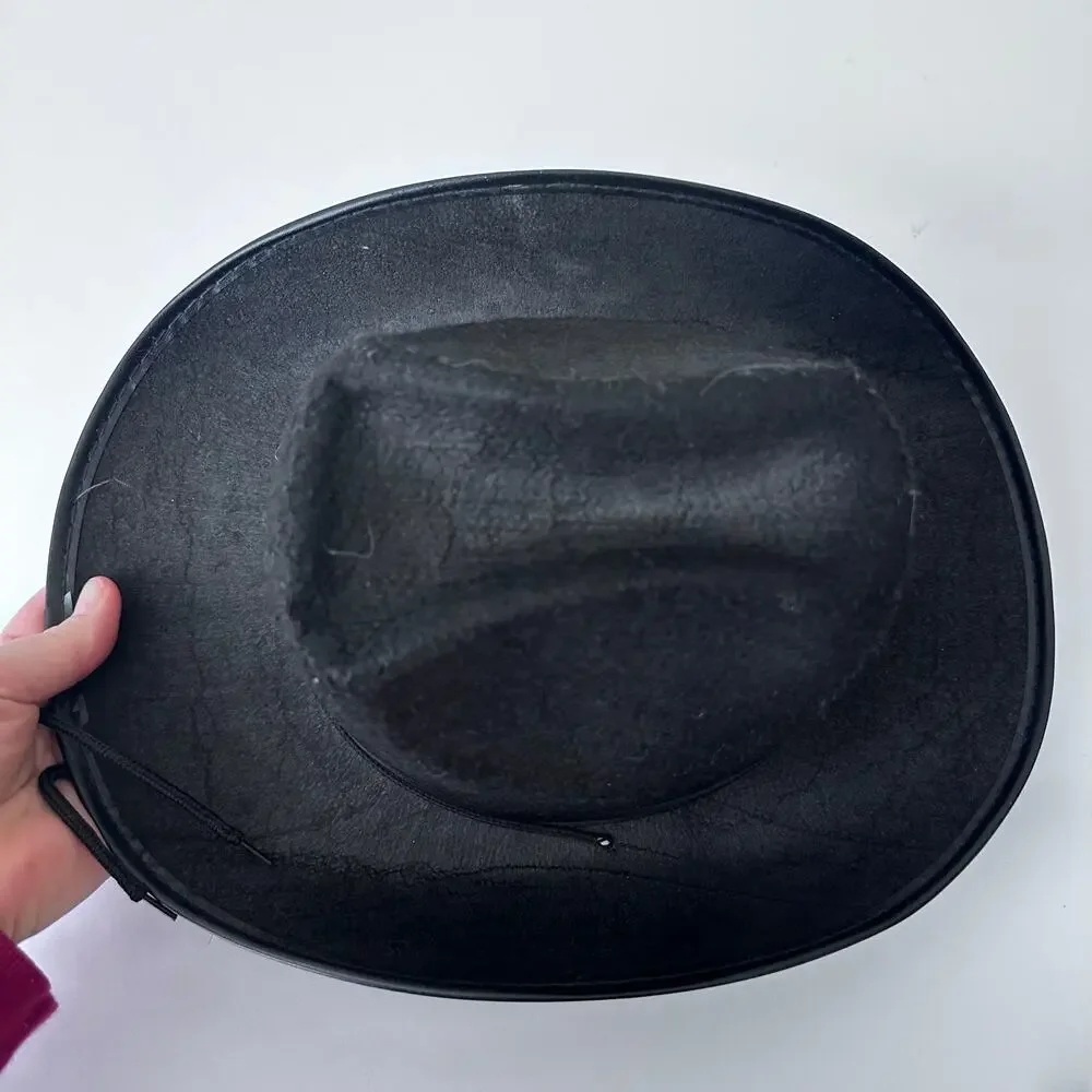 Black western cowboy hat costume